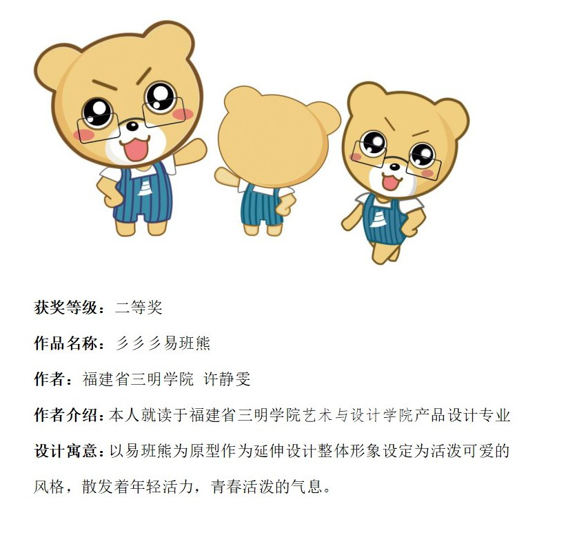 "不忘初心,创易筑梦"易班熊形象设计大赛获奖情况公布!