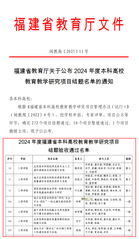 三明学院7个省级教育教学研究项...