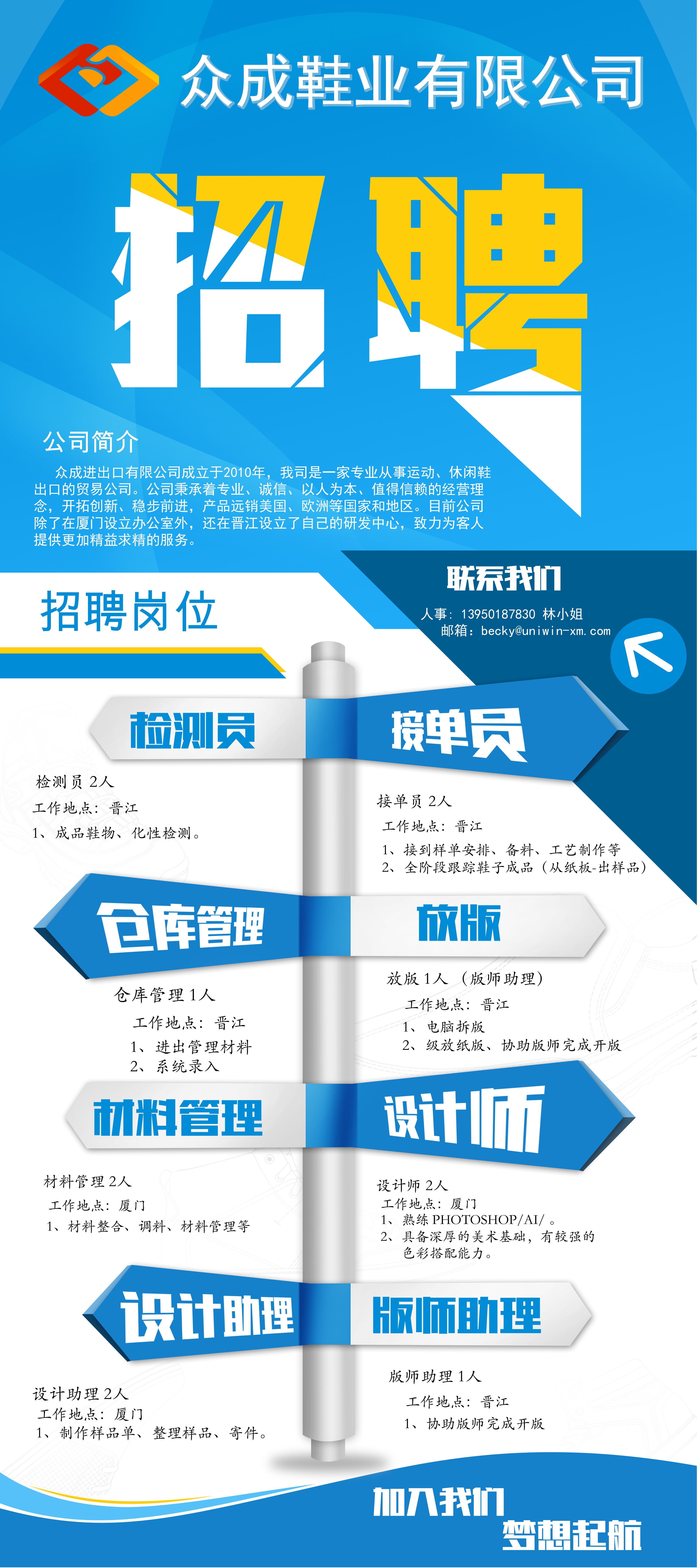 众成进出口招聘信息1